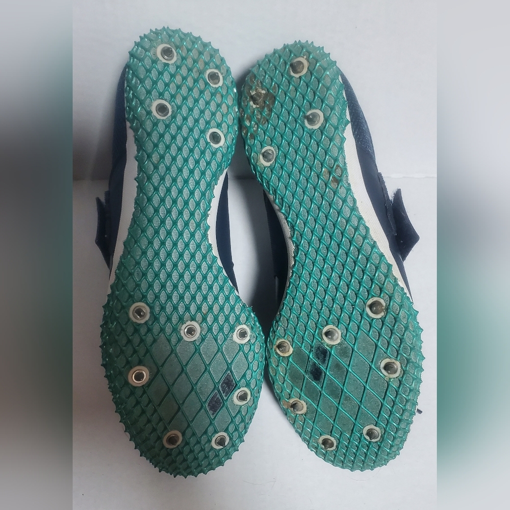 Adidas Adizero Navy and Teal Athletic track Shoes Mens Size 7 - Picture 5 of 9